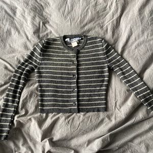 Vintage Sportmax Cropped Knit Button Cardigan